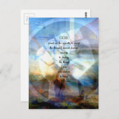 セレニティ祈りの言葉インスパイアウィズアやる気を起こさせるート ポストカード (正面/裏面)