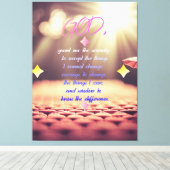 セレニティ祈りの言葉インスパイアウィズクリスチャンアート キャンバスプリント (インサイチュ (ウッドフロア))