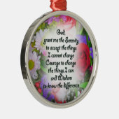 セレニティ祈りの言葉インスピレーションインスパイスインブーケデザイン メタルオーナメント (右)