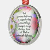 セレニティ祈りの言葉インスピレーションインスパイスインブーケデザイン メタルオーナメント (左)