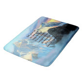 セレニティ祈りの言葉ウィズパノラマビュー山エベレスト バスマット (アングル)