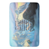 セレニティ祈りの言葉ウィズパノラマビュー山エベレスト バスマット (正面縦)