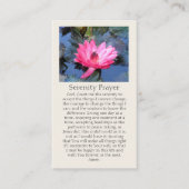 セレニティ祈りの言葉ウィズパープルブルースグリーンズレッズ 名刺 (正面)