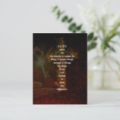 セレニティ祈りの言葉ウィズビューティフルクリスチャンアート ポストカード (スタンド正面)