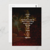 セレニティ祈りの言葉ウィズビューティフルクリスチャンアート ポストカード (正面/裏面)