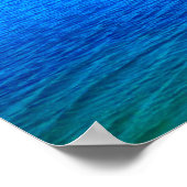 セレニティ祈りの言葉ウィズブルー海とアメージングスカイ ポスター (角)