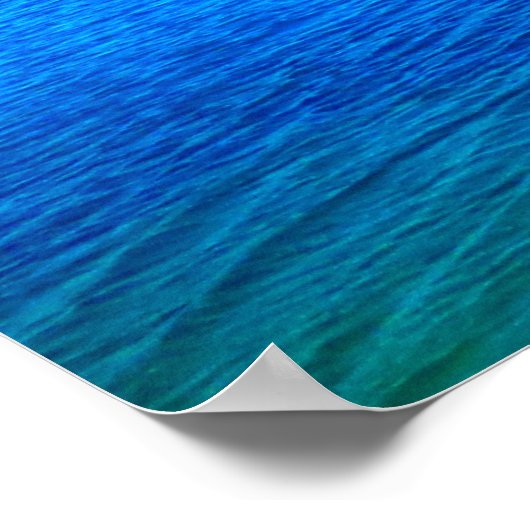 セレニティ祈りの言葉ウィズブルー海とアメージングスカイ ポスター (角)