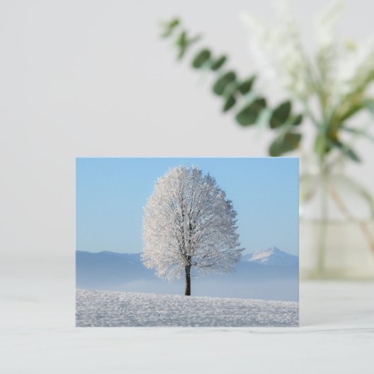 セレニティ祈りの言葉ウィンターツリー ポストカード (スタンド正面)