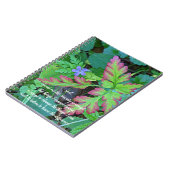 セレニティ祈りの言葉ウッドランドプラントフローラ ノートブック (左側)