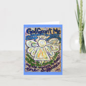 セレニティ祈りの言葉エンジェルアートノートまたはグリーティングカード カード (正面)