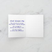 セレニティ祈りの言葉エンジェルアートノートまたはグリーティングカード カード (内部)