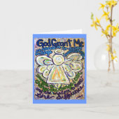 セレニティ祈りの言葉エンジェルアートノートまたはグリーティングカード カード (黄色い花)