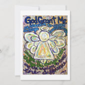 セレニティ祈りの言葉エンジェルアート招待状または招待状 招待状 (正面)