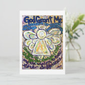 セレニティ祈りの言葉エンジェルアート招待状または招待状 招待状 (スタンド正面)