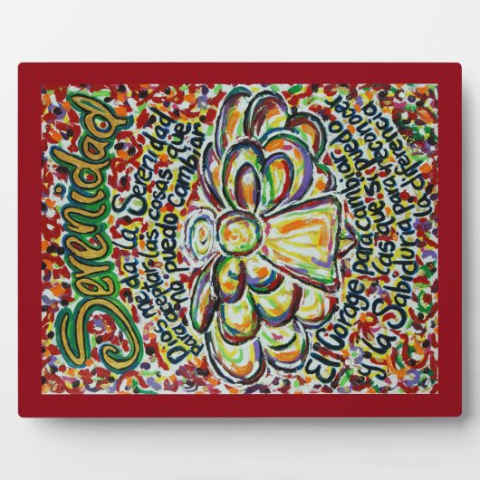セレニティ祈りの言葉エンジェルスペインのズ絵画アートプラーク フォトプラーク (正面)
