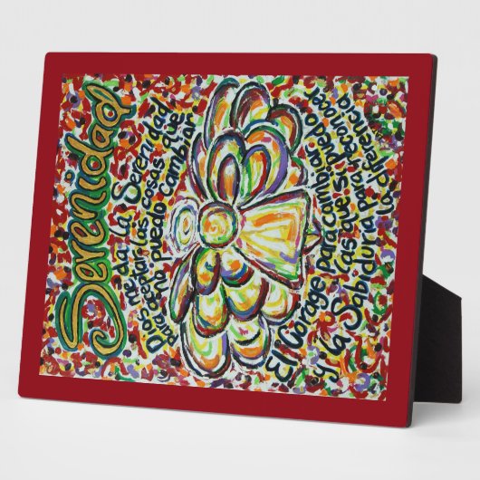 セレニティ祈りの言葉エンジェルスペインのズ絵画アートプラーク フォトプラーク (側面)