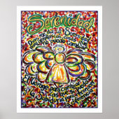 セレニティ祈りの言葉エンジェルポスター（ホワイトエッジ） ポスター (正面)