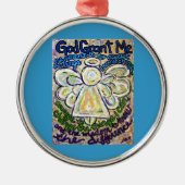 セレニティ祈りの言葉エンジェル絵を描アートオーナメントチャーム メタルオーナメント (正面)