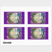 セレニティ祈りの言葉エンジェル絵画アートステッカー 長方形シール (シート)