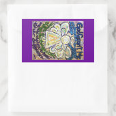 セレニティ祈りの言葉エンジェル絵画アートステッカー 長方形シール (バッグ)