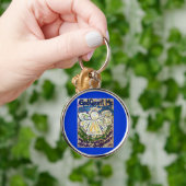 セレニティ祈りの言葉エンジェル絵画アートズキーチェーン キーホルダー (手)