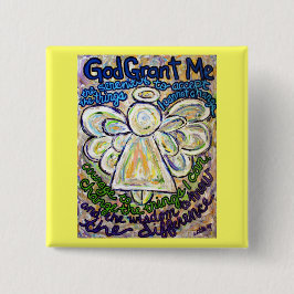 セレニティ祈りの言葉エンジェル絵画アートズペンダント 缶バッジ