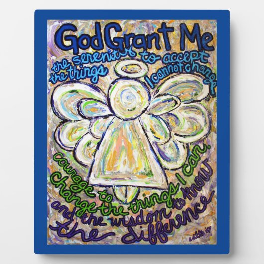セレニティ祈りの言葉エンジェル絵画ズアートプラーク フォトプラーク (正面)