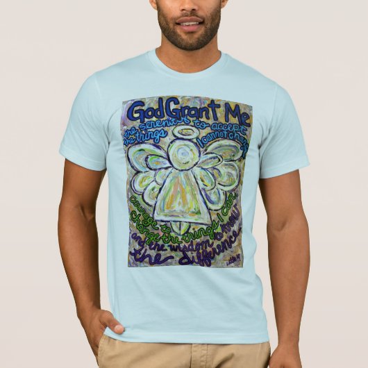 セレニティ祈りの言葉エンジェルTシャツ Tシャツ (正面)