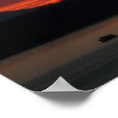 セレニティ祈りの言葉オレンジサンセットランドスケープ ポスター (角)