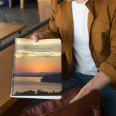 セレニティ祈りの言葉オレンジシースケープサンセットフォト ノートブック