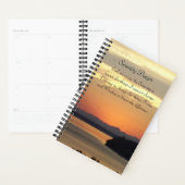 セレニティ祈りの言葉オレンジシースケープサンセットフォト プランナー手帳 (ディスプレー)
