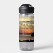 セレニティ祈りの言葉オレンジシースケープサンセット ウォーターボトル (正面)
