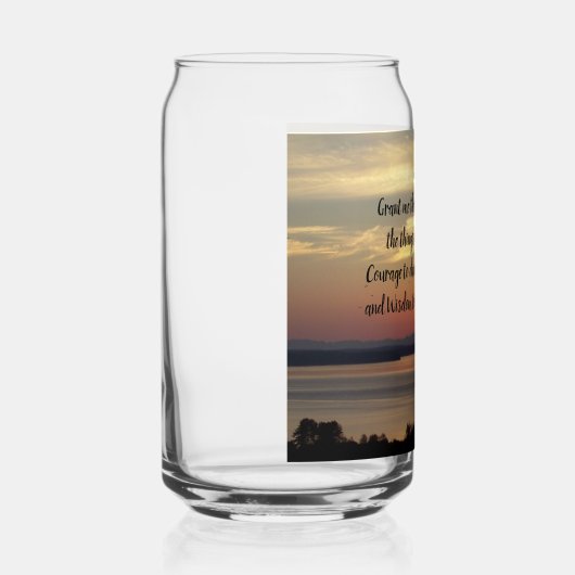 セレニティ祈りの言葉オレンジシースケープサンセット ガラス缶 (右)