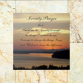 セレニティ祈りの言葉オレンジシースケープサンセット タイル