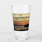 セレニティ祈りの言葉オレンジシースケープサンセット タンブラーグラス (正面)