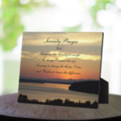 セレニティ祈りの言葉オレンジシースケープサンセット フォトプラーク