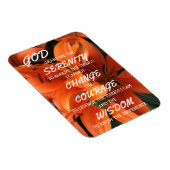 セレニティ祈りの言葉オレンジリリーフラワーフォトゴッド マグネット (右側)