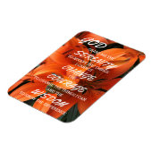 セレニティ祈りの言葉オレンジリリーフラワーフォトゴッド マグネット (左側)