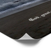 セレニティ祈りの言葉オンビューティフルビーチフォトアットドーン ポスター (角)