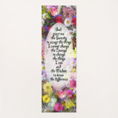 セレニティ祈りの言葉オンフローラブーケヨガマット ヨガマット (正面)