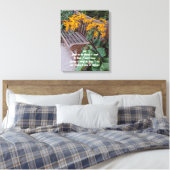 セレニティ祈りの言葉ガーデンベンチフローラ キャンバスプリント (インサイチュ (寝室))