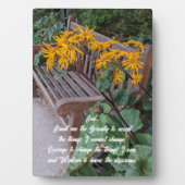 セレニティ祈りの言葉ガーデンベンチフローラ フォトプラーク (正面)