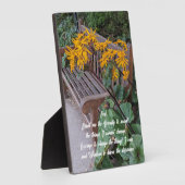 セレニティ祈りの言葉ガーデンベンチフローラ フォトプラーク (側面)