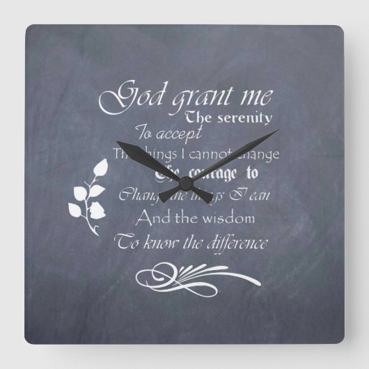セレニティ祈りの言葉ギフトカルボードレトロ ラウンド壁時計 (正面)