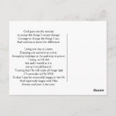 セレニティ祈りの言葉クロスアットサンライズ ポストカード (裏面)