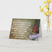 セレニティ祈りの言葉グリーティングカード18 カード (黄色い花)