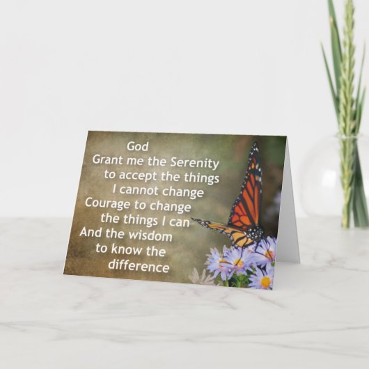 セレニティ祈りの言葉グリーティングカード18 カード (正面)
