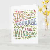 セレニティ祈りの言葉グリーティングカード カード (黄色い花)