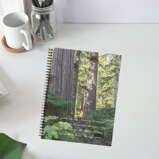 セレニティ祈りの言葉グリーンフォレスト ノートブック