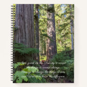 セレニティ祈りの言葉グリーンフォレスト ノートブック (正面)